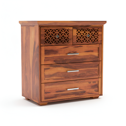 JH Decore Solid Sheesham Wood Chest of Drawers