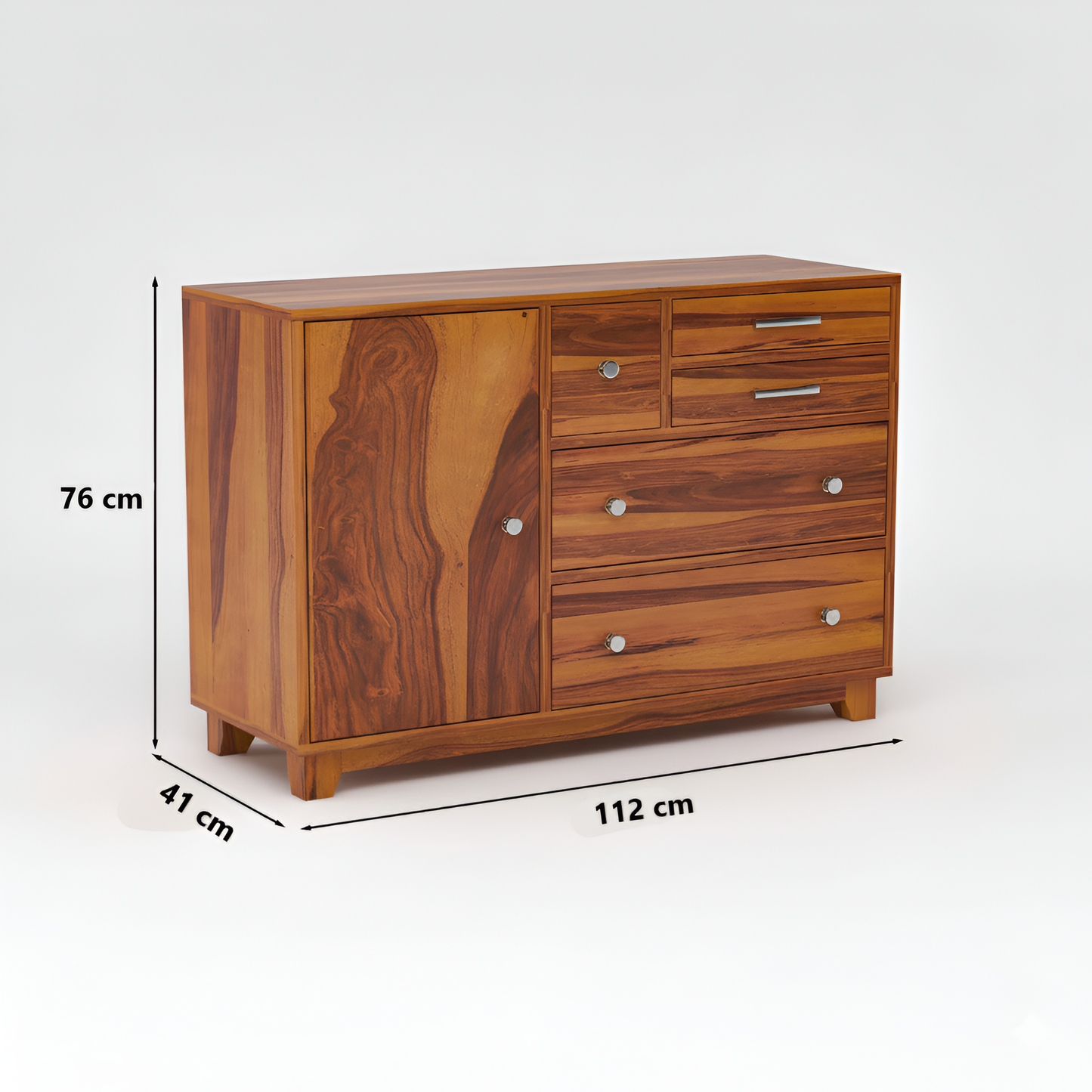 JH Decore Solid Sheesham Wood Sideboard Cabinet