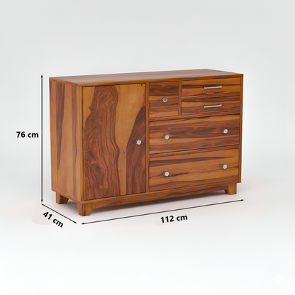 JH Decore Solid Sheesham Wood Sideboard Cabinet