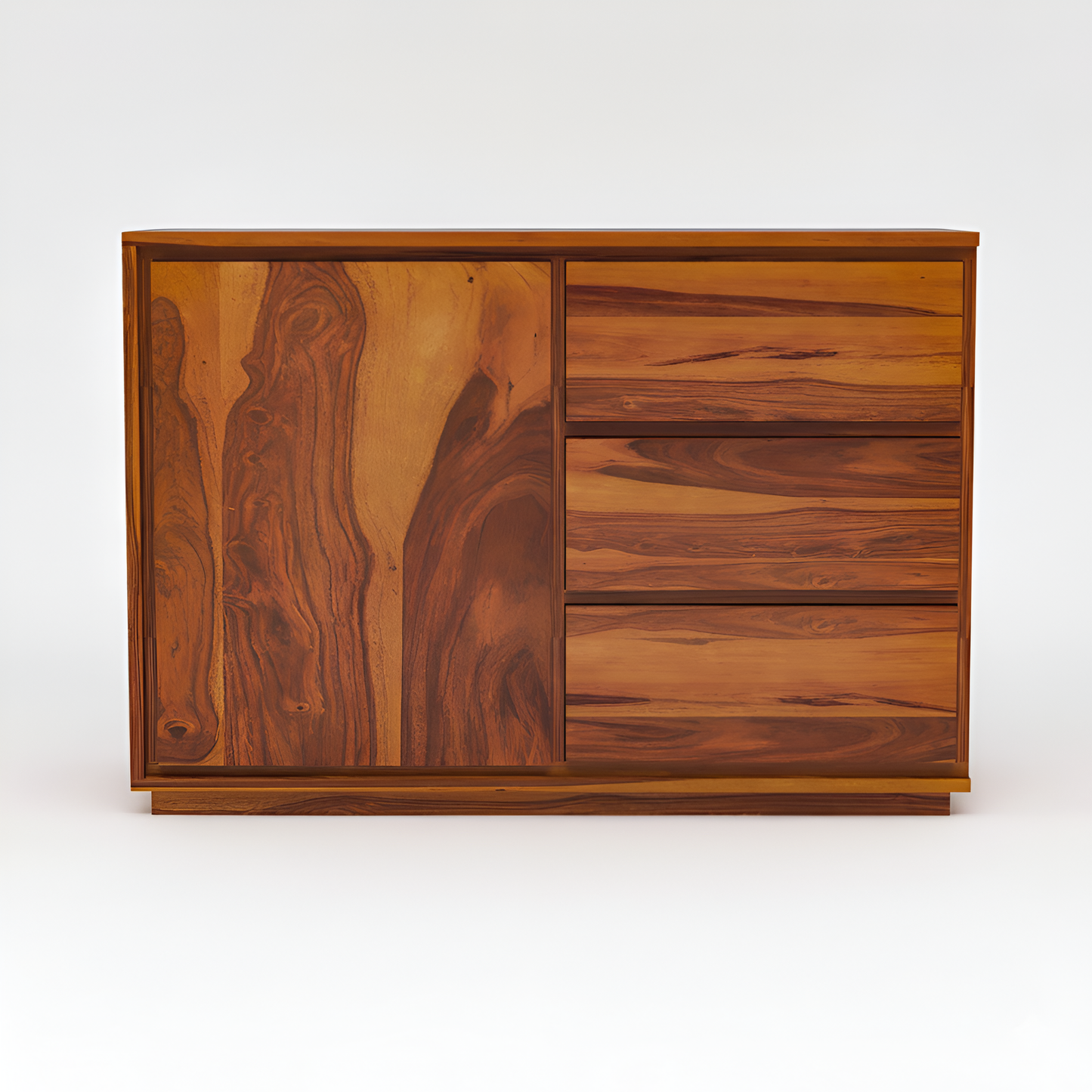 JH Decore Solid Sheesham Wood Sideboard Cabinet