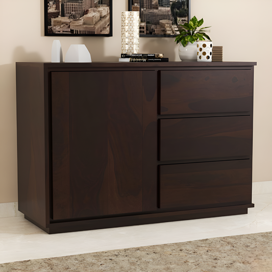 JH Decore Solid Sheesham Wood Sideboard Cabinet