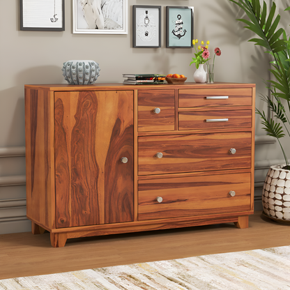 JH Decore Solid Sheesham Wood Sideboard Cabinet