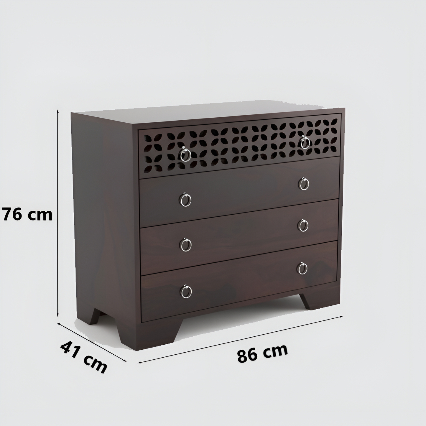 JH Decore Solid Sheesham Wood Designer Chest of Drawers Cabinet
