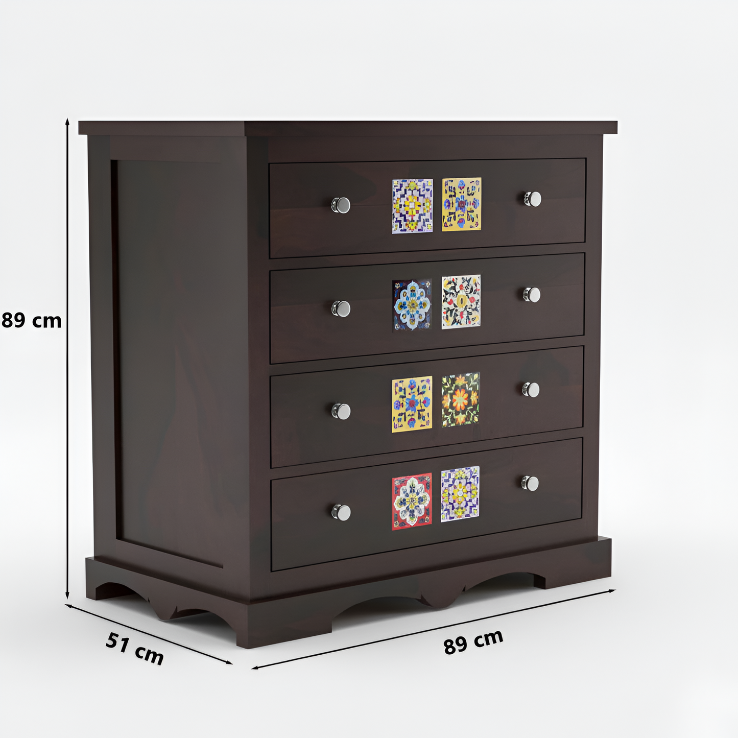 JH Decore Solid Sheesham Wood Handcrafted Chest of Drawers