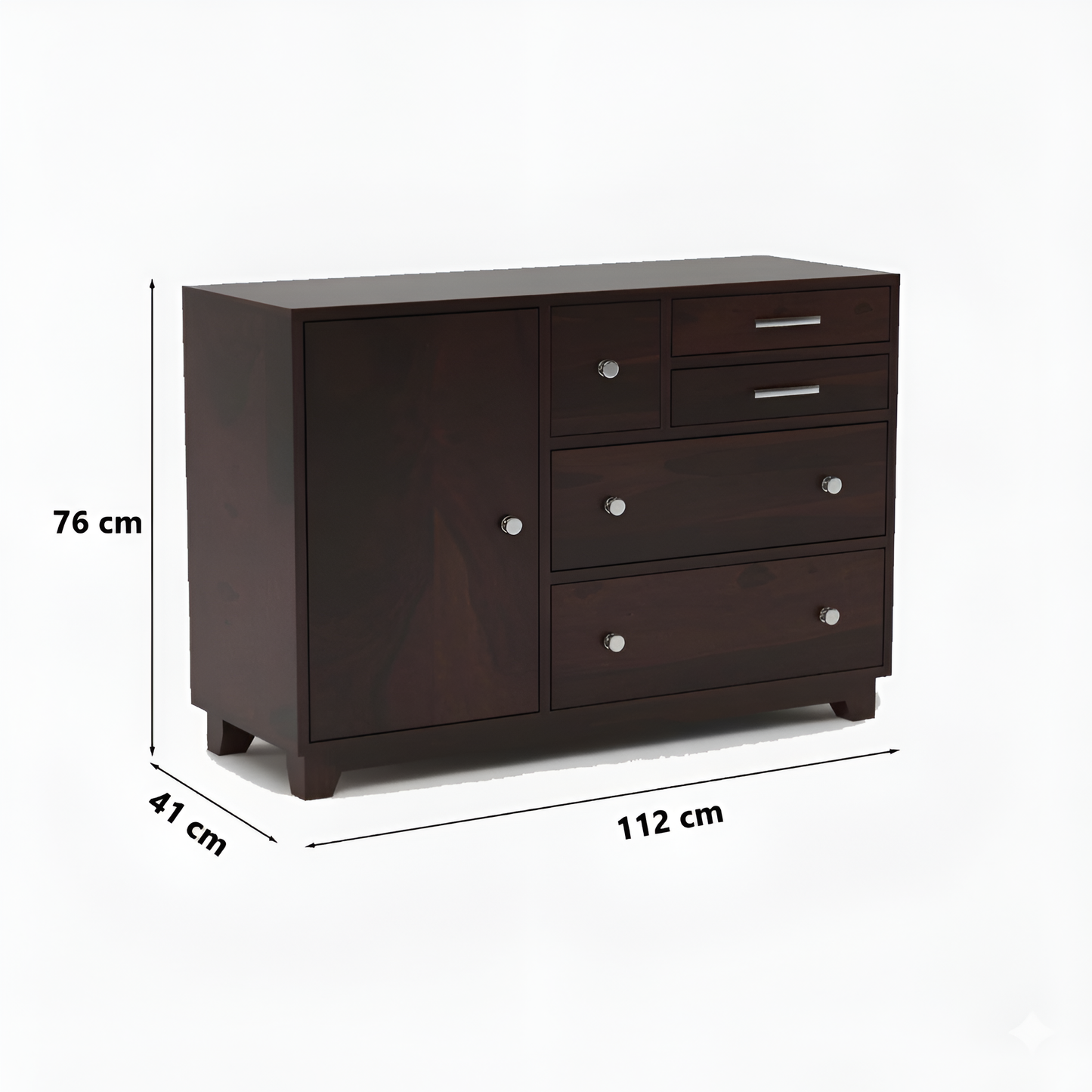 JH Decore Solid Sheesham Wood Sideboard Cabinet