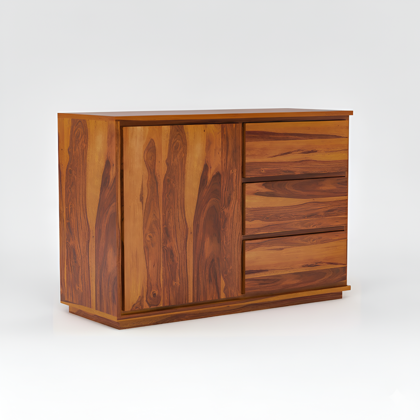 JH Decore Solid Sheesham Wood Sideboard Cabinet