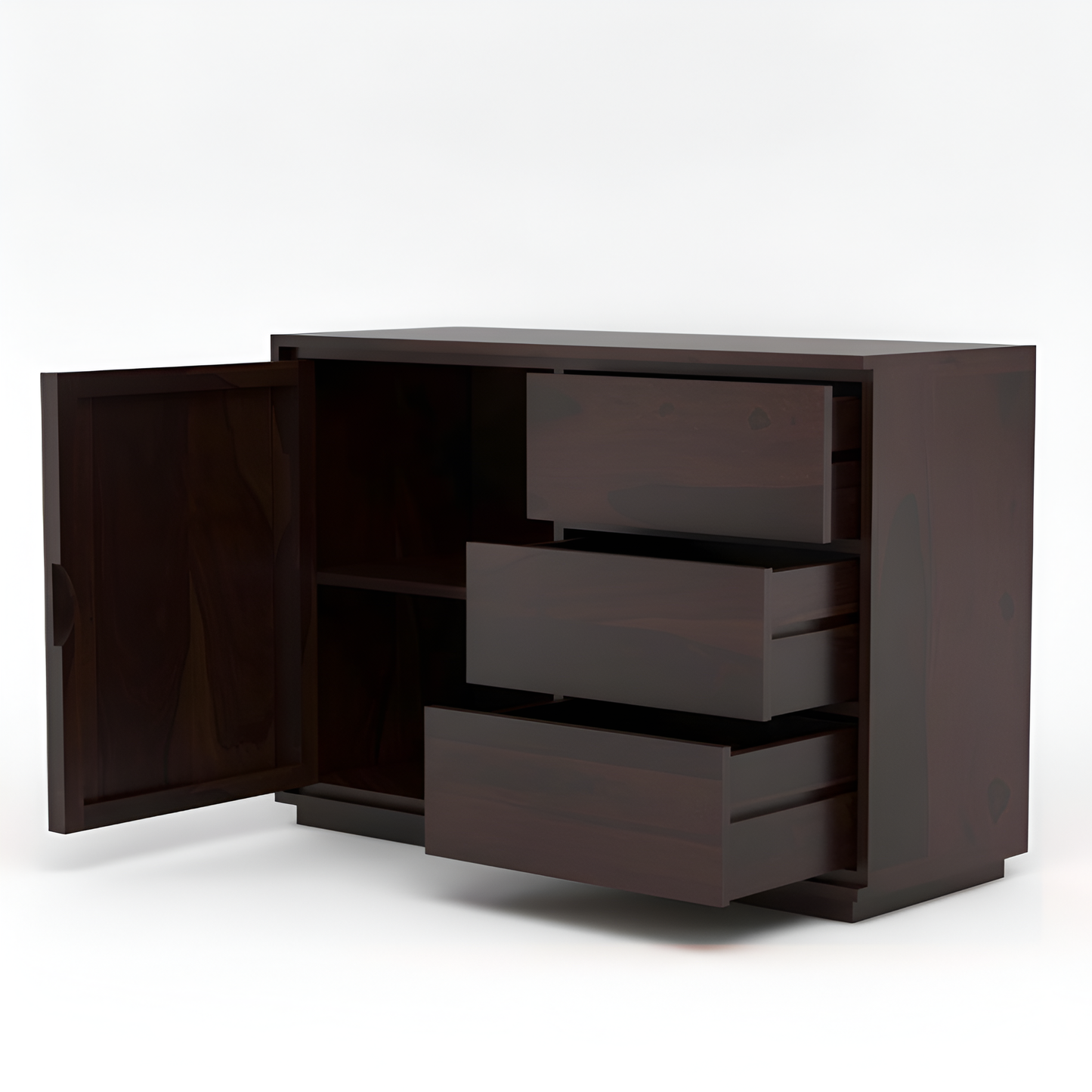 JH Decore Solid Sheesham Wood Sideboard Cabinet