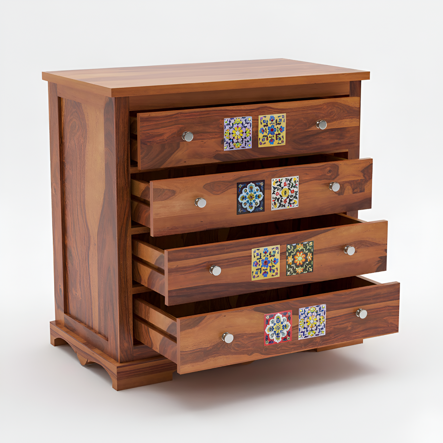 JH Decore Solid Sheesham Wood Handcrafted Chest of Drawers