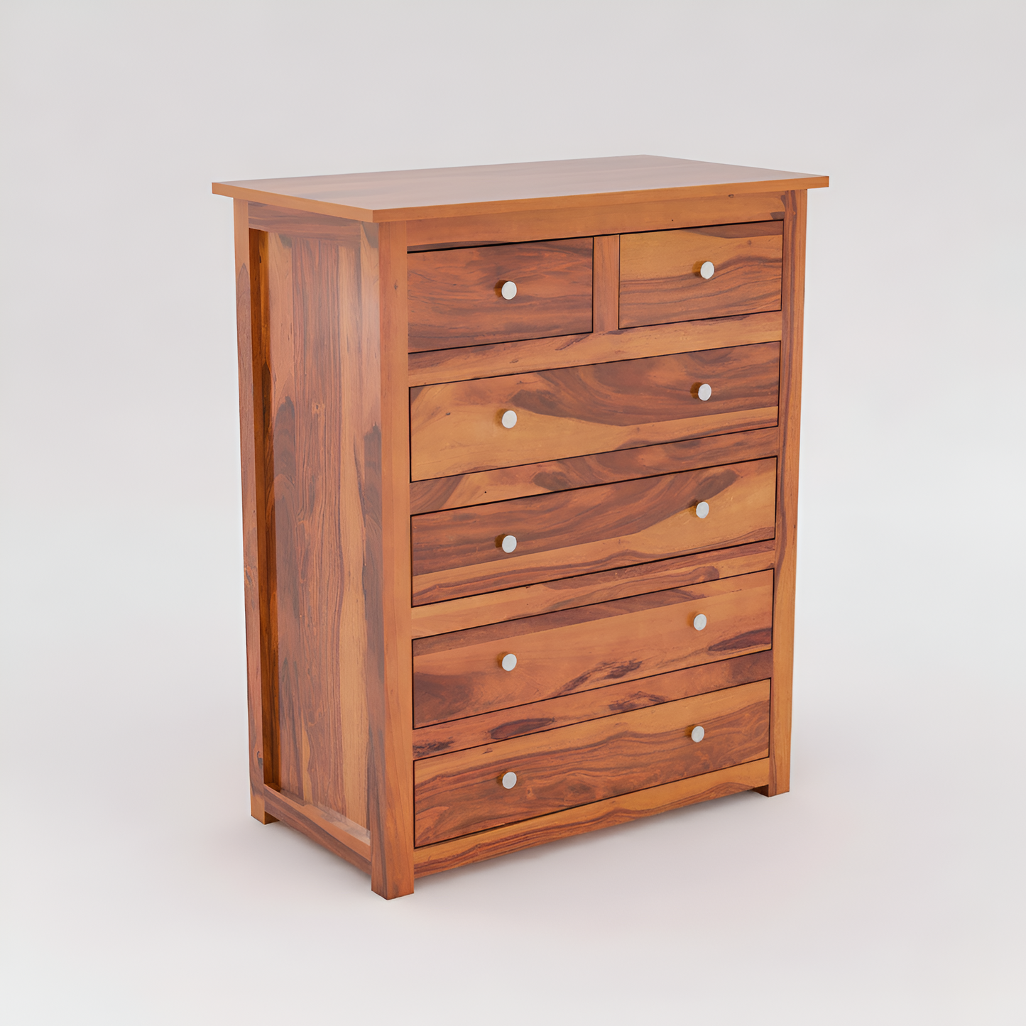 JH Decore Solid Sheesham Wood 6 Drawer Chest of Drawers Storage Cabinet