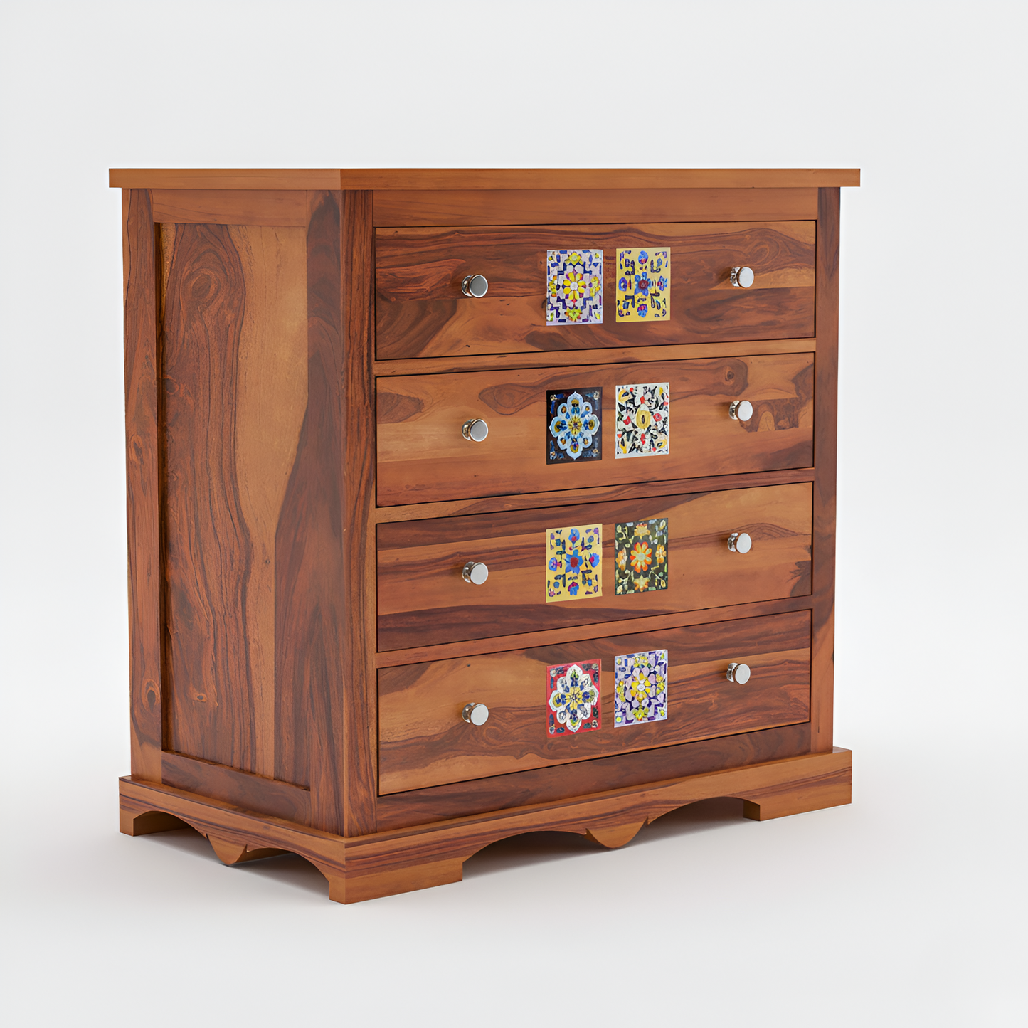 JH Decore Solid Sheesham Wood Handcrafted Chest of Drawers