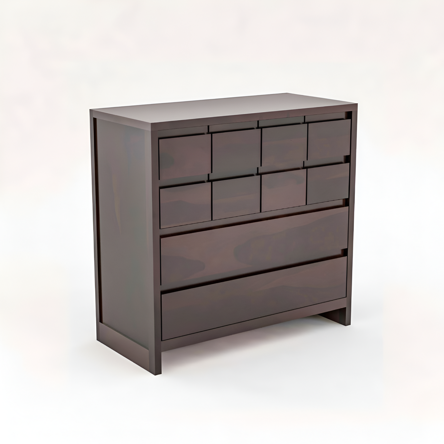 JH Decore Solid Sheesham Wood Modern Chest of Drawers Storage Cabinet