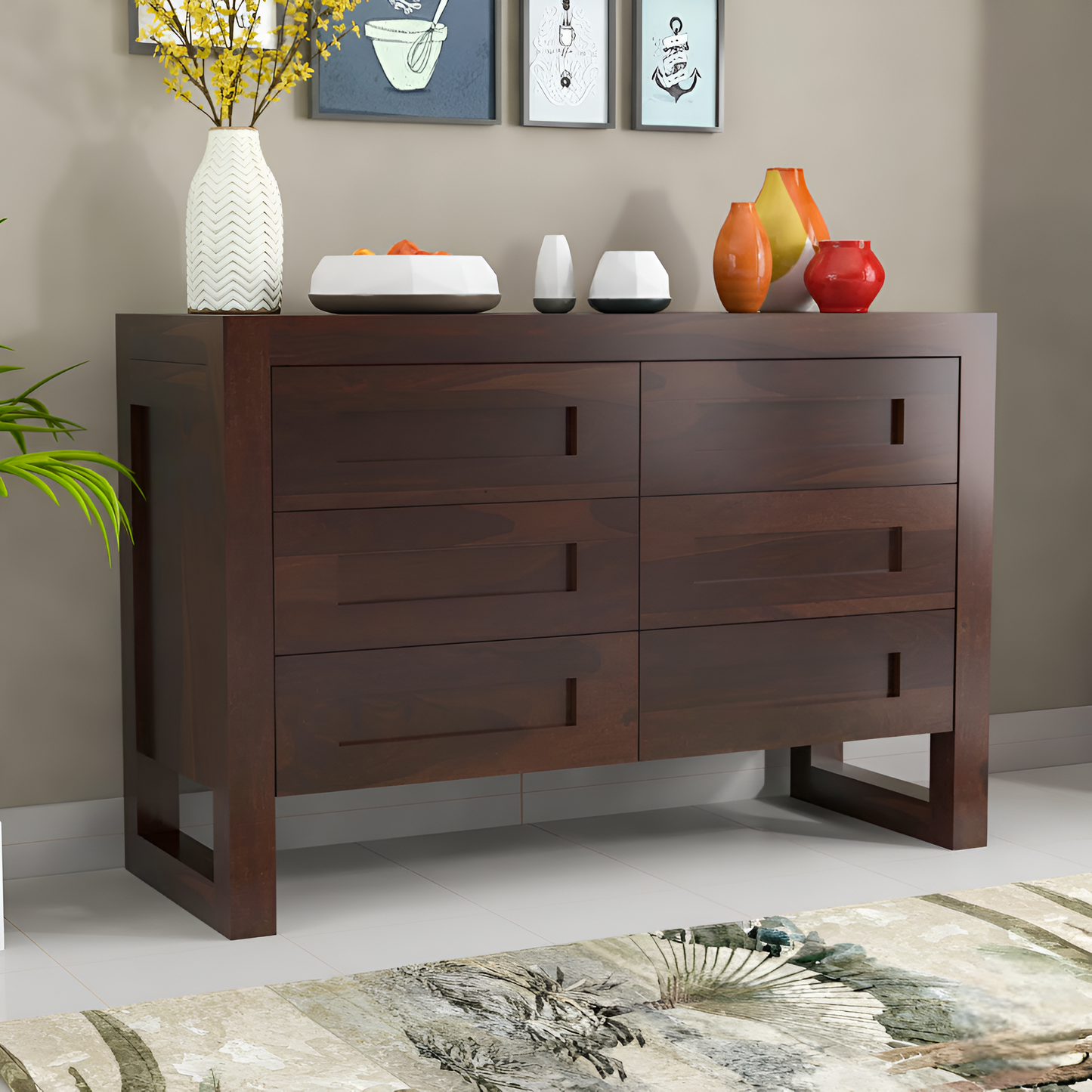 JH Decore Solid Sheesham Wood Storage Cabinet
